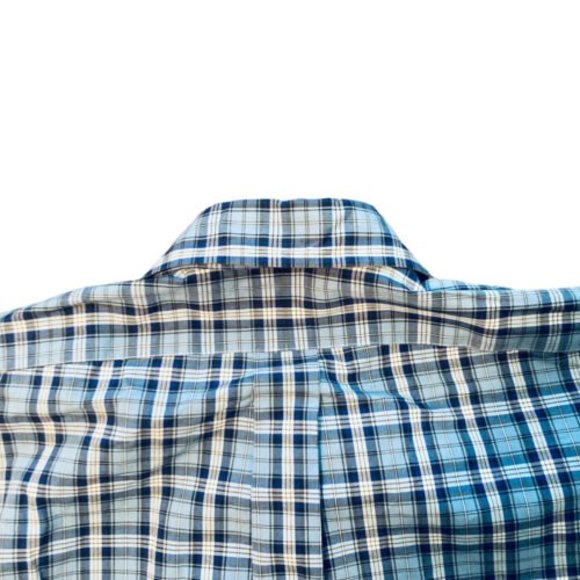 Ralph Lauren Mens Size Large Button Down Up Blue Checkered Dress Shirt - Picture 6 of 8